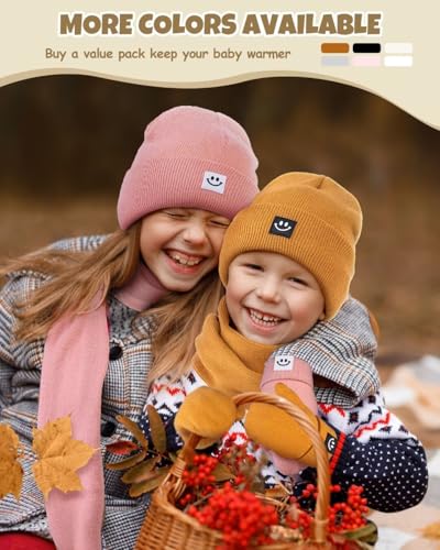 Toddler Winter Beanie, Mittens, and Scarf Set