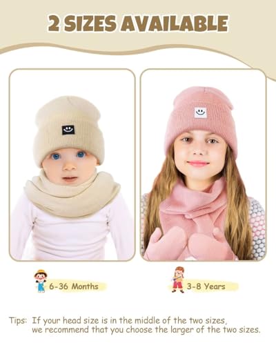 Toddler Winter Beanie, Mittens, and Scarf Set