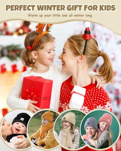 Toddler Winter Beanie, Mittens, and Scarf Set