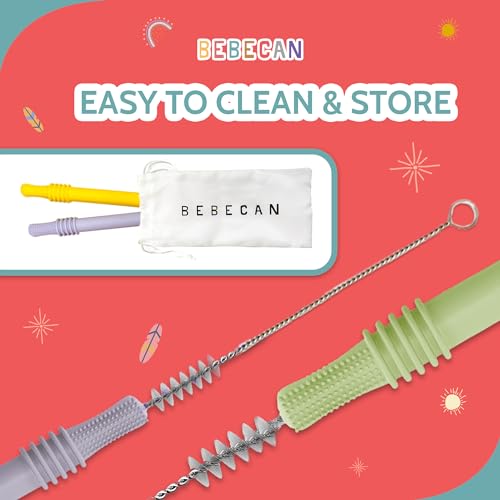 BEBECAN Soft Silicone Teething Sticks for Babies