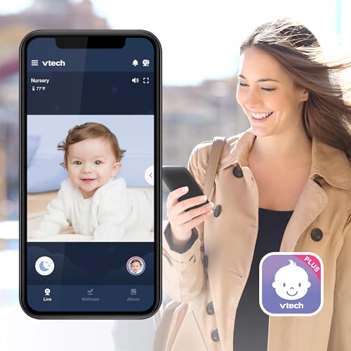 VTech Upgraded Smart WiFi Baby Monitor VM901, 5-inch 720p Display, 1080p Camera, HD NightVision