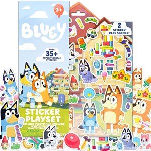 Bluey Sticker Playset with Reusable Puffy Stickers
