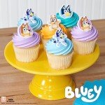 Bluey Cupcake Decorations - 24 Fun 3D Toppers