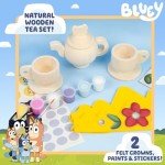 Bluey Wooden Tea Set with Paint & Stickers