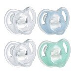 Tommee Tippee Silicone Pacifiers, 0-6 Months, 4-Pack