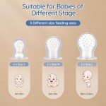 2 Pack Silicone Baby Fruit Feeders with Popsicle Molds