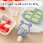2 Pack Silicone Baby Fruit Feeders with Popsicle Molds