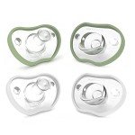 Nanobebe Orthodontic Baby Pacifiers 0-3 Months - 4 Pack