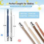 Pokipaw 6-Pack Baby Pacifier Clips – Modern & Unisex