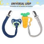 Pokipaw 6-Pack Baby Pacifier Clips – Modern & Unisex