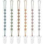 6-Pack BPA-Free Silicone Baby Pacifier Clips