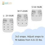 ALVABABY 6 Pack Cloth Diapers with Bamboo Inserts