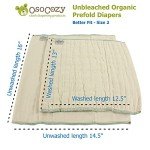 OsoCozy Organic Cotton Prefold Cloth Diapers - Large
