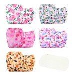 Wegreeco Washable Cloth Diapers 5 Pack - Pink