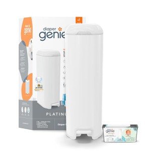 Diaper Genie Platinum Pail in Lilly White