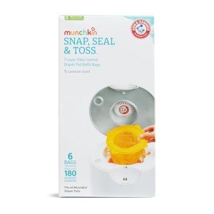 Munchkin Diaper Pail Refill Bags, 6 Count