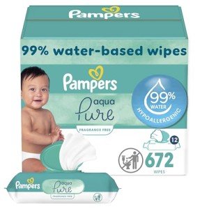 Pampers Aqua Pure Sensitive Baby Wipes - 672 count