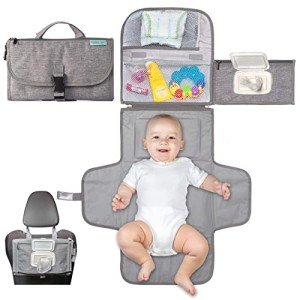 Portable Diaper Changing Pad with Wipes Pocket