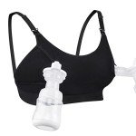 Momcozy Adjustable Hands-Free Pumping Bra - Black