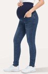 Comfy Over Belly Skinny Maternity Jeans - Dark Blue