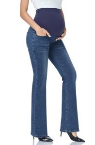 Maternity Bootcut Jeans with Pockets – Navy Blue