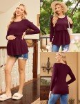 Ekouaer Women's Long Sleeve Nursing Tops - 3 Pack