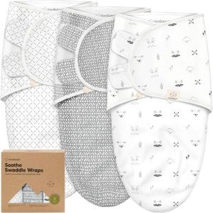 KeaBabies 3-Pack Organic Baby Swaddle Sleep Sacks
