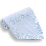 Personalized Blue Baby Blanket for Boys