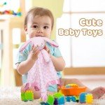 Soft Pink Bunny Security Blanket for Babies