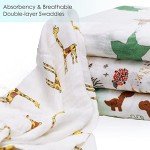 Soft Unisex Bamboo Muslin Swaddle Blankets - 4 Pack
