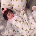 Soft Unisex Bamboo Muslin Swaddle Blankets - 4 Pack