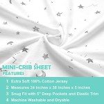 3-Pack Mini Crib Sheets in Gray Star/Zigzag
