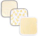 Burt's Bees Organic Cotton Baby Washcloths, Absorbent and Soft