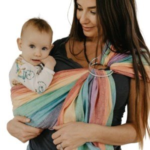 Summer Rainbow Baby Sling Wrap - Soft Cotton Carrier