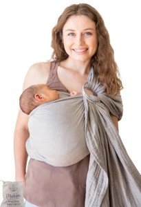 100% Cotton Muslin Baby Sling Carrier - Gray