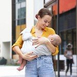 Adjustable Grey Baby Wrap Carrier and Sling