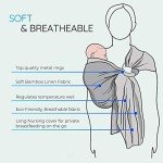 Adjustable Grey Baby Wrap Carrier and Sling