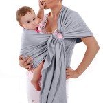Adjustable Grey Baby Wrap Carrier and Sling