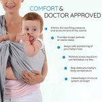 Adjustable Grey Baby Wrap Carrier and Sling
