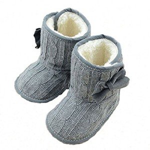 CdyBox Infant Fleece Knit Winter Snow Boots