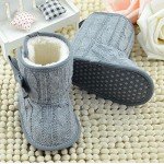 CdyBox Infant Fleece Knit Winter Snow Boots