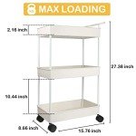 Beige Diaper Caddy Cart for Nursery Essentials