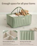 Sage Green Baby Diaper Caddy Organizer