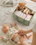 Sage Green Baby Diaper Caddy Organizer