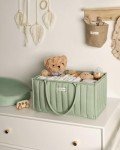 Sage Green Baby Diaper Caddy Organizer