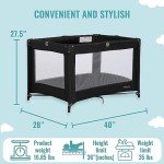 Dream On Me Nest Portable Baby Playard - Black