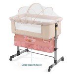 3-in-1 Portable Bedside Crib with Mosquito Net
