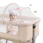 3-in-1 Portable Bedside Crib with Mosquito Net