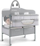 Foldable Baby Changing Table with Height Adjustments