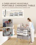 Foldable Baby Changing Table with Height Adjustments